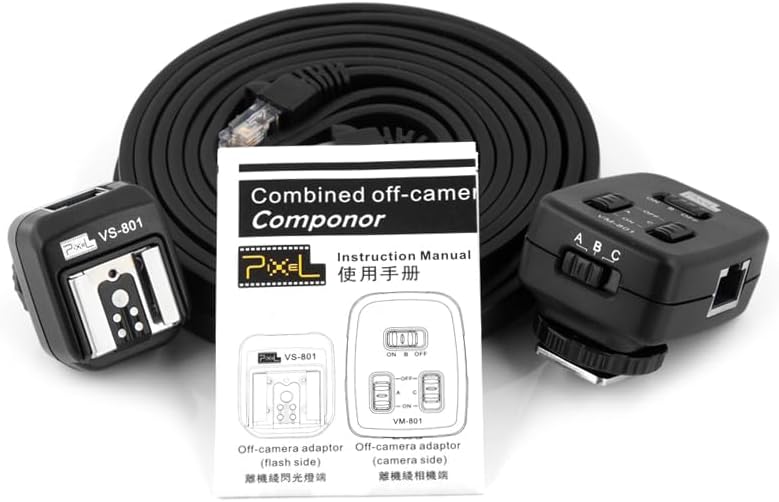 Pixel PF-801/2M E-TTL Off-Camera Shoe Cord for Canon DSLR Flash 580EX II 550EX Canon 430EX II Canon 420EX 380EX Replaces OC-E3b - Image 2